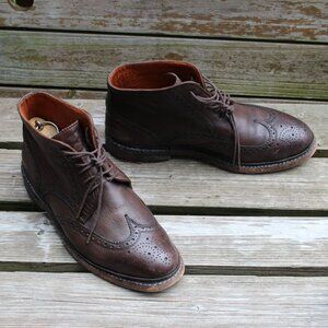 Florsheim x Ducky Brown Leather Wingtip Boot, Goodyear Welted, Men's 8.5 D, GUC